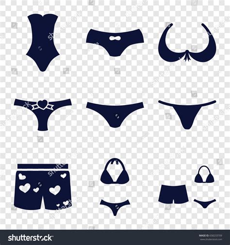 Bikini Icons Set Set Bikini Stock Vector Royalty Free Shutterstock