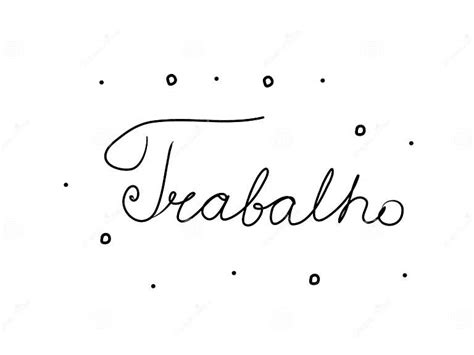 Letra De Trabalho - Letra De Trabalho Manuscrita Com Pincel De Caligrafia. Trabalho Em ...