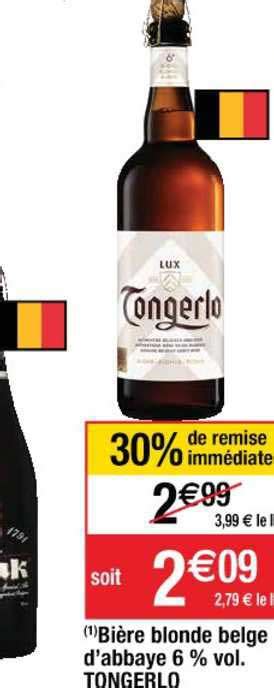 Promo Bi Re Blonde Belge D Abbaye Vol Tongerlo De Remise Imm Diate Chez Cora