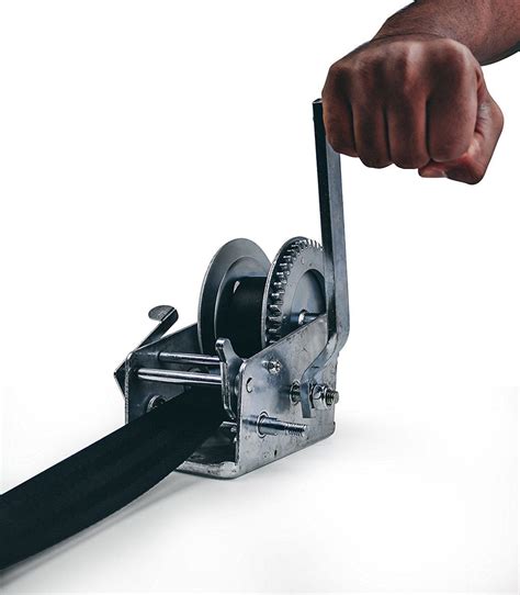 Hand Winch Boat Winch 2000lb Load Synthetic Strap 15m Strap Ozsupply