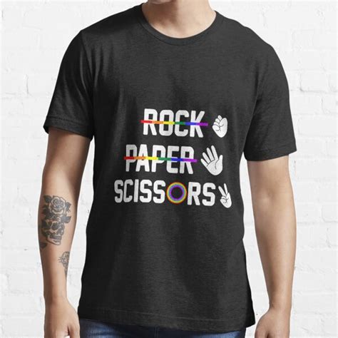 Rock Paper Scissors Gay Lesbian Lgbt Pride Premium T Shirt By Emilyg Pa Redbubble