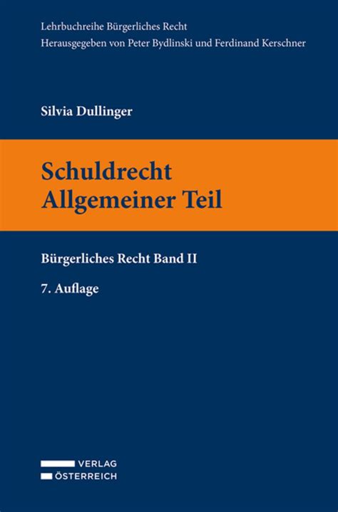 Schuldrecht Allgemeiner Teil Von Silvia Dullinger Buch