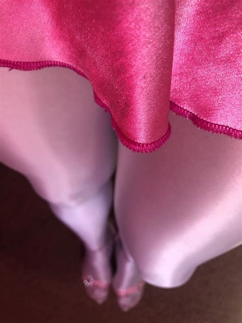 My Long Legs In White Satin Tights And Sexy Pink Sandals 7 Nude Pics XHamster