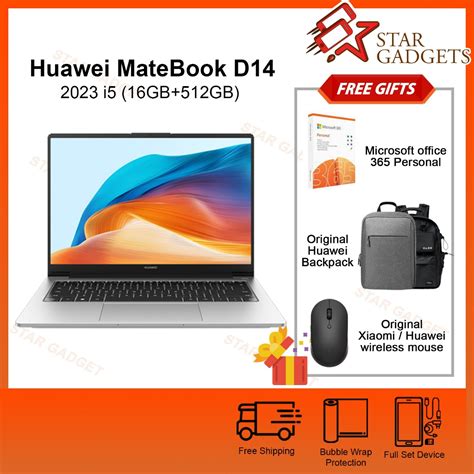 Huawei Matebook D14 2023 I5 12th Gen 16gb512gb Original Huawei Laptop 2 Year Warranty