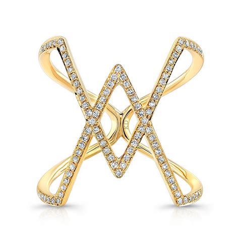 YELLOW GOLD INSPIRED RHOMBUS DIAMOND RING - FASHION RINGS - RINGS - JEWELRY