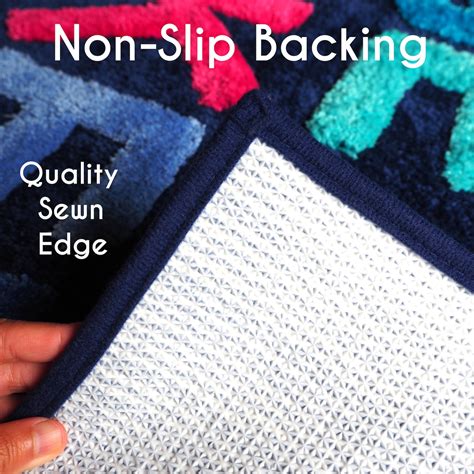 Get Naked Bath Mat Funny Cute Bathroom Rugs Blue Rainbow Rug Etsy