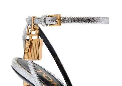 Laminated Nappa Leather Padlock Pointy Naked Sandal Tom Ford UK