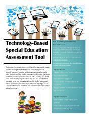 Current Technology Based Special Education Assessment Tool