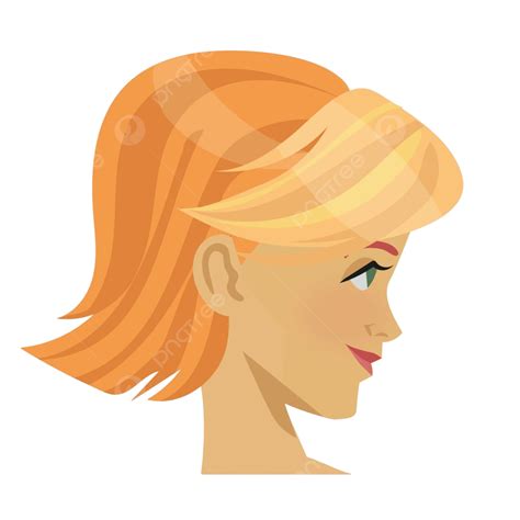 Blonde Lady Avatar Flat Color Icon On White Background Depicting The Head Of A Stunning Woman