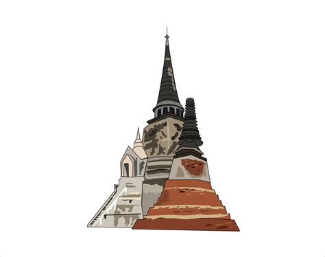 Ayutthaya The world's largest city in 1700 AD 19159085 Vector Art at ...