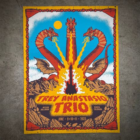 Trey Anastasio Trio - Denver Run 2023 - Status Serigraph