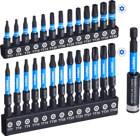 toolant Lot de 27 embouts Torx à impact TT7 TT40 ensemble d embouts