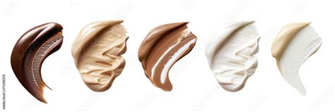 Cosmetic 3d Nude Colors Palette Cream Smears Set Isolated On Transparent Background Clipart