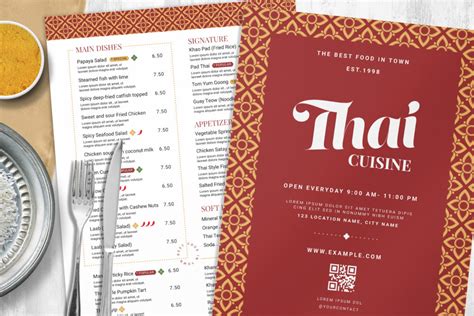 Thai Restaurant Menu Templates Psd Ai Indd Brandpacks