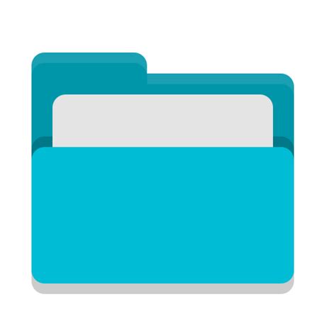 Folder Cyan Open Files Folders Icons