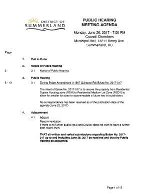 Fillable Online Summerland Civicweb Zoning Bylaw Amendment