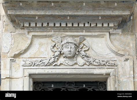 Architectural Sculpture Of Mercury At St Barbara Bastion In Valletta