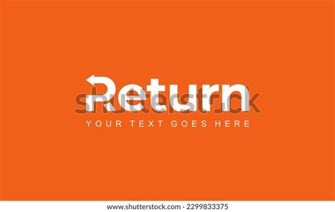 logotype typography logo called return letter stock vector royalty