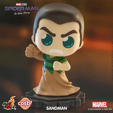 Hot Toys Cosbi Cosbaby Spider Man No Way Home Sandman Action Figure Toy Spiderman Hobbies