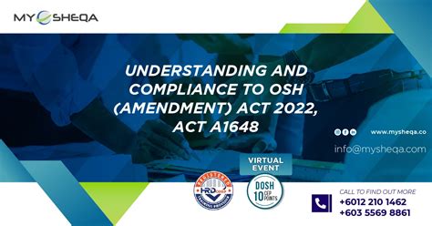 Understanding And Compliance To Osh Amendment Act Act A