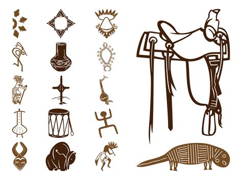 Native American Symbols Set Vector Art & Graphics | freevector.com