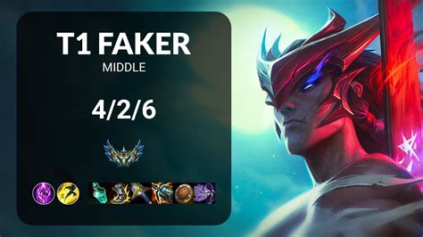 T1 Faker Yone Vs Akali Middle Kr Challenger Patch 13 19 Youtube