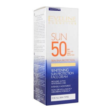 EVELINE WHITENING SUN PROTECTION FACE CREAM SPF50 50ML