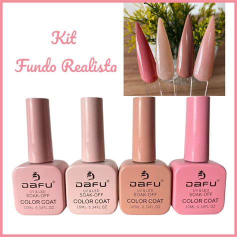 Kit Esmalte Em Gel Nude Rosado Fundo Realista Dafu Uv Perfeita Cobertura Ml Shopee