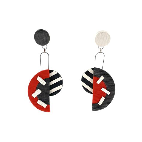 Half Circle Earrings by Arden Bardol (Polymer Clay Earrings) | Artful Home