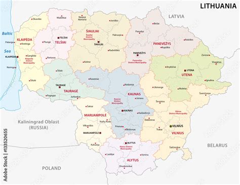 Fototapeta mapa świata dla dzieci Administrative and political vector