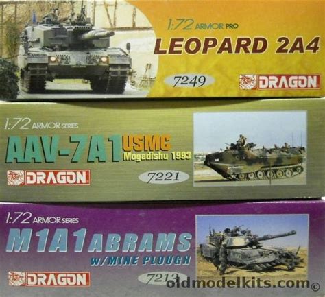 Dragon Leopard A M A Abrams With Mine Plow Usmc Aav A