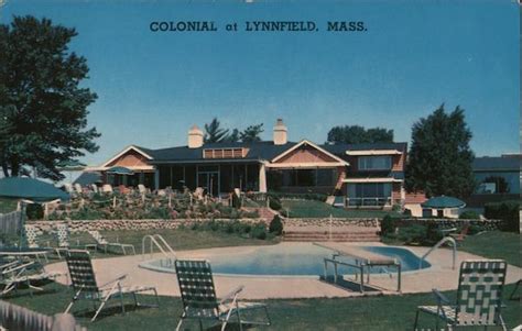 colonial  lynnfield mass massachusetts postcard