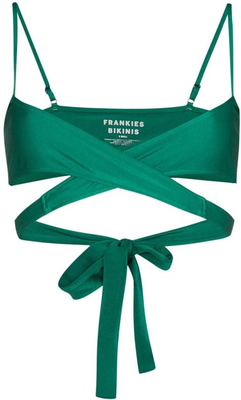 Frankie S Bikinis Falcon Shine Crossover Bikini Top ShopStyle Two Piece Swimsuits