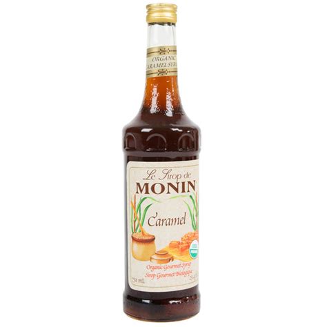 Monin Organic Caramel Syrup 750 Ml Webstaurantstore