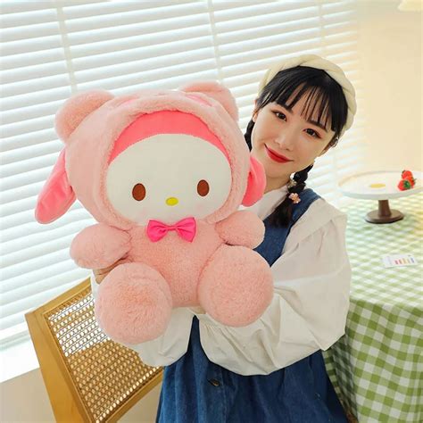 45cm Cute Sanrio Hello Kitty Kuromi Melody Plush Toy Kawaii Cinnamoroll