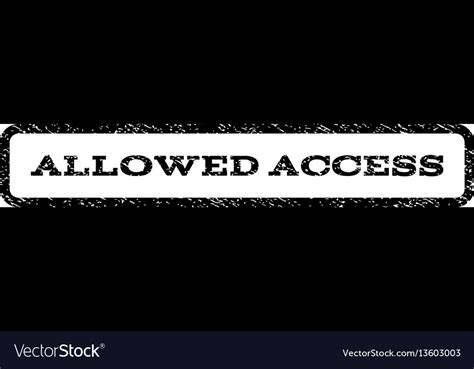 allowed access watermark stamp royalty  vector image