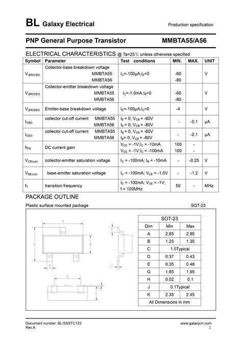 Mmbta A Gm H Pnp Transistor Sot Suntech Mall