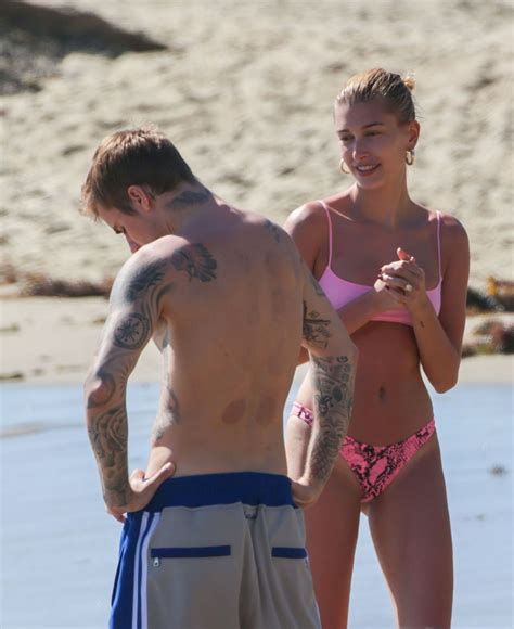 Hailey Rhode Bieber In A Pink Bikini Celebmafia