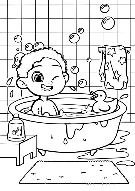 Habitos De Higiene Para Colorir - Hábitos de Higiene para colorir e imprimir