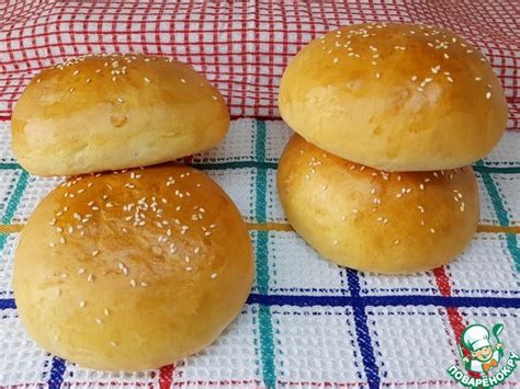 Домашние булочки для гамбургеров – кулинарный рецепт