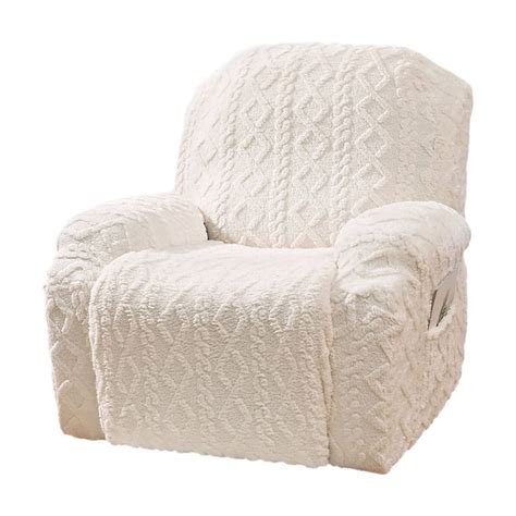 One Piece Recliner Chair Velvet Fabric Stretch Thickened Furniture