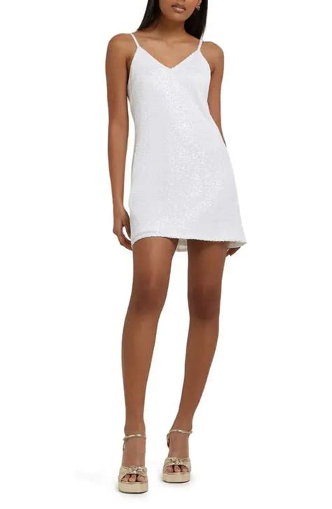 Buy River Island Addison Sequin Minidress White At 50 Off Editorialist