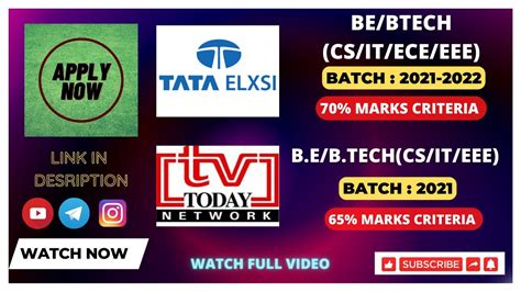 TATA ELXSI INDIA TODAY BE BTECH 2021 2022 FRESHERS OFF CAMPUS