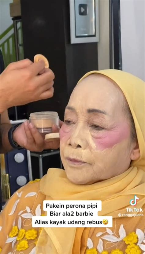 Transformasi Penampilan Nenek Usai Dirias Wajah Kencang Dan Penampilan