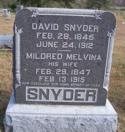 David Pearson Snyder 1846 1912 Mémorial Find a Grave