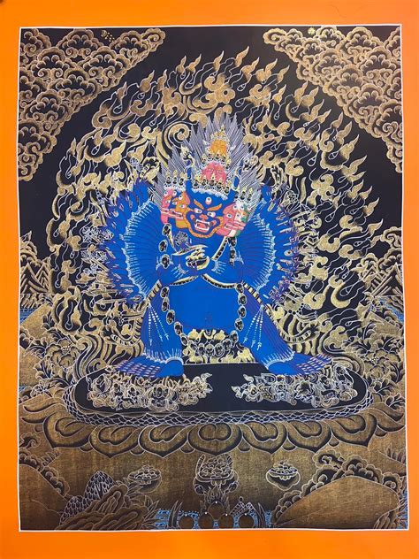 Yamantaka Thangka 46 Cm X 60 Cm Tibet Thangka