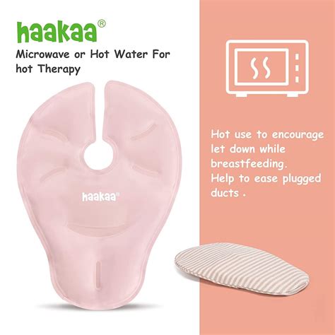 Haakaa Hot Cold Reusable Breast Therapy Pads Pk Blush For Breastfeeding Improve Milk Flow
