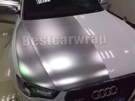 2020 Matte Chrome Silver Vinyl Car Wrap Film Air Release Matte Chrome ...