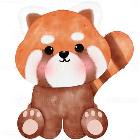 Cute Red Panda Illustration 17190564 PNG