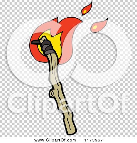 Cartoon of a Burning Torch - Royalty Free Vector Clipart by ...